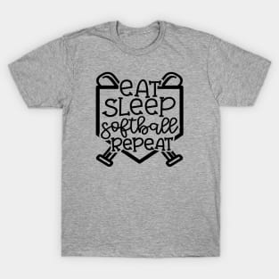 Eat Sleep Softball Repeat Cute Funny T-Shirt